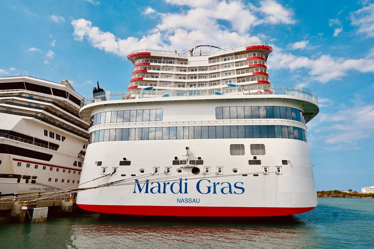 Carnival Mardi Gras docked in Cozumel, Mexico