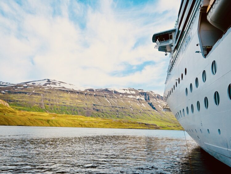 Jewel of the Seas anchored in Iceland