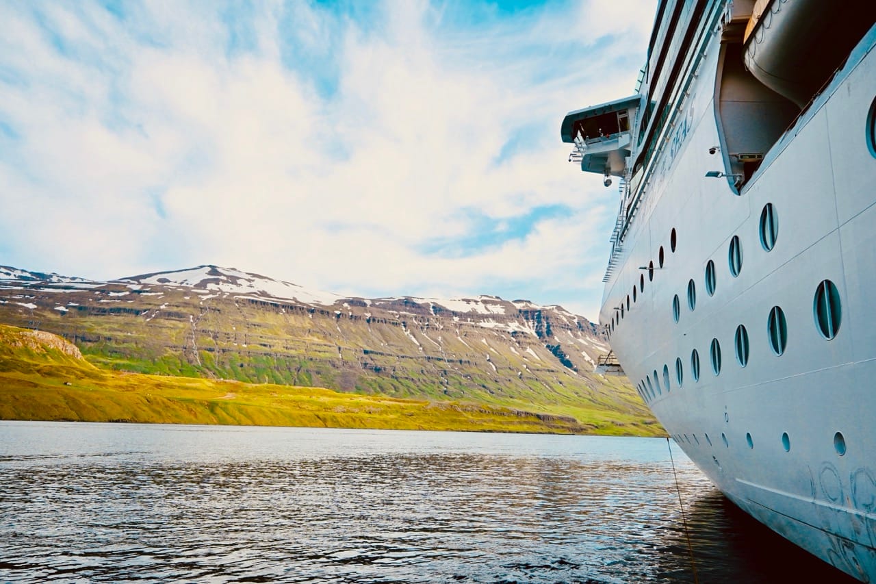 Jewel of the Seas anchored in Iceland