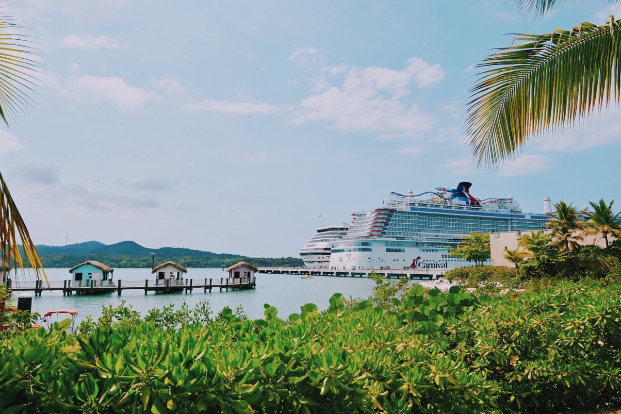 Carnival Cruise Line ships docked at Amber Cove
