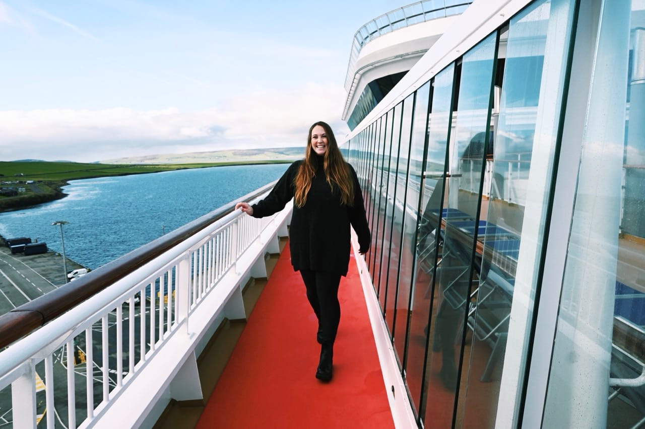 Allie Hubers wearing British Isles Cruise Outfits on Norwegian Star