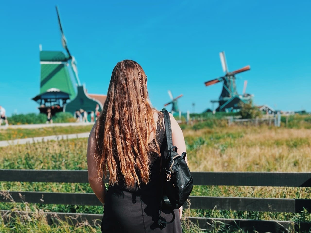 Allie Hubers in Amsterdam wearing British Isles Cruise Outfit