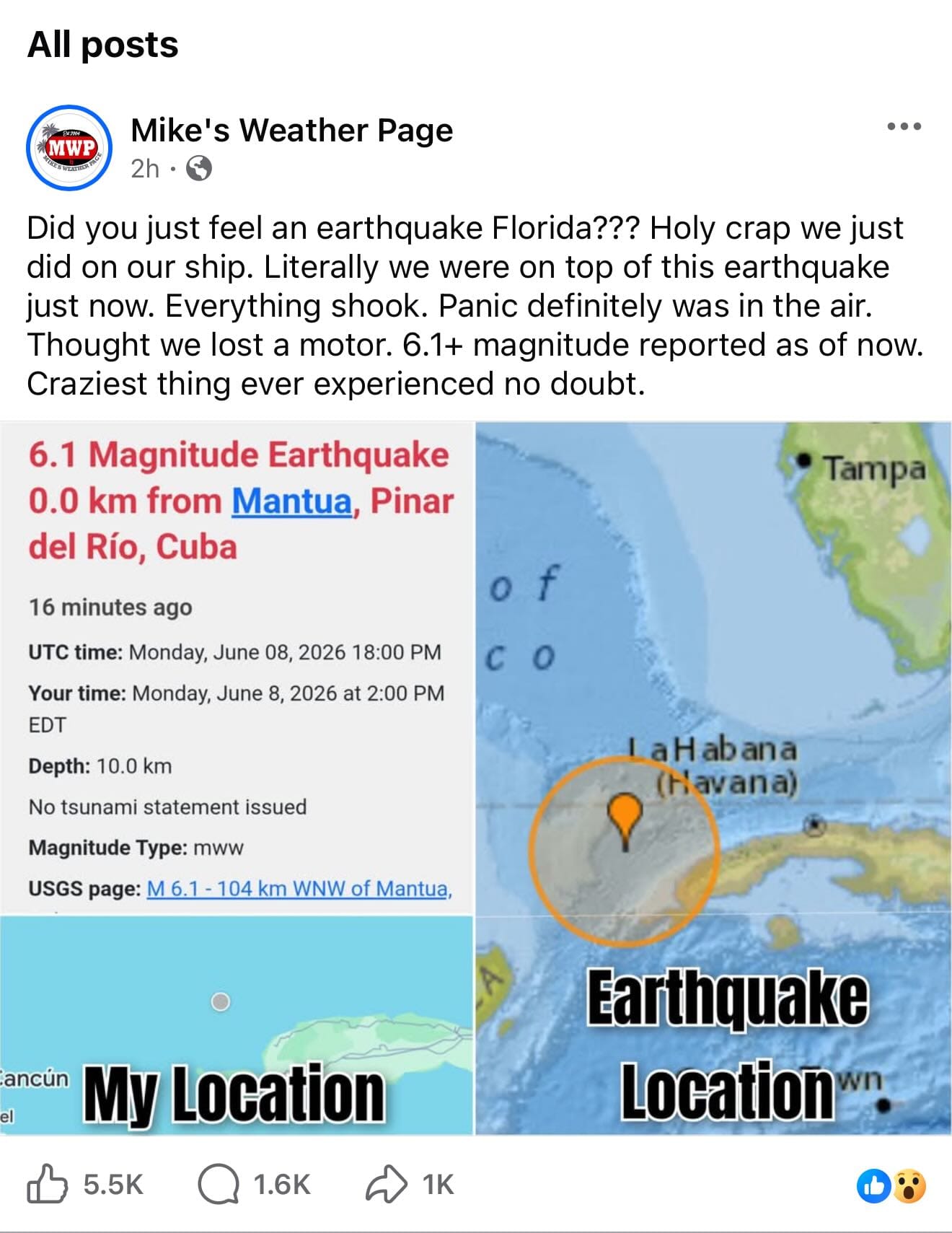 Margaritaville at Sea Islander Earthquake