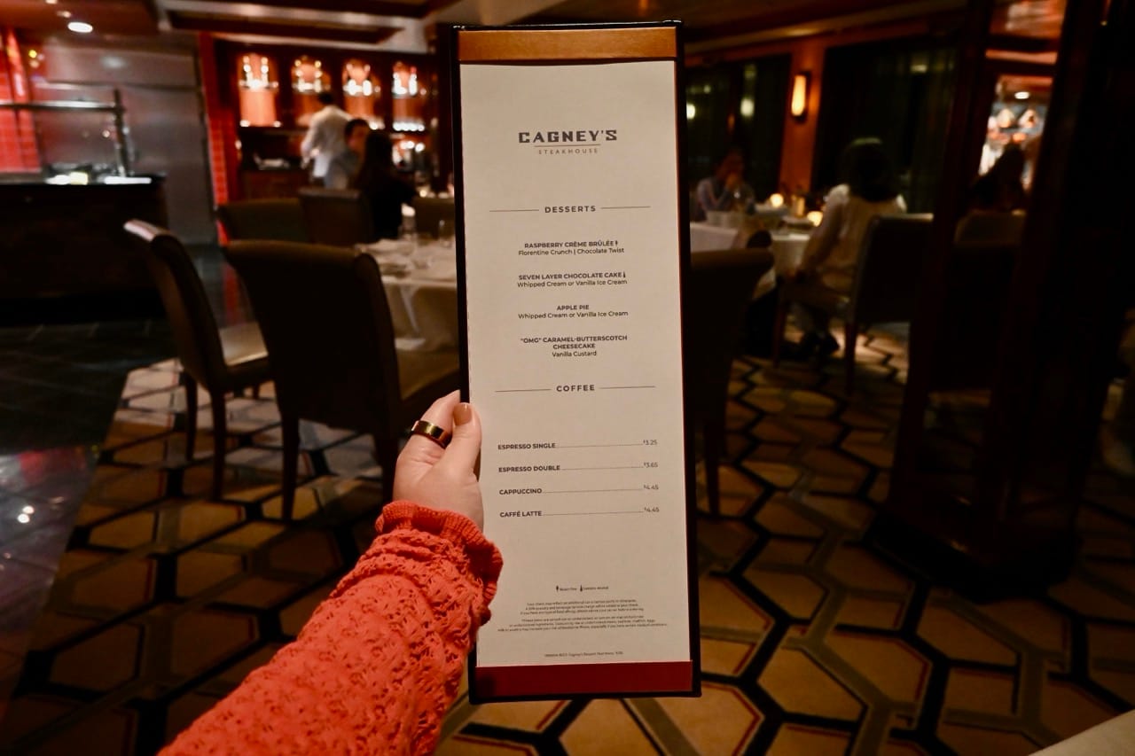 Cagney's Steakhouse NCL Dessert Menu