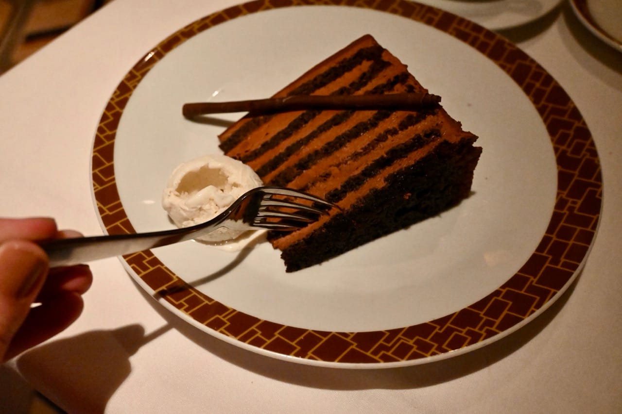 Chocolate Cake from NCL Cagney's Steakhouse Restaurant