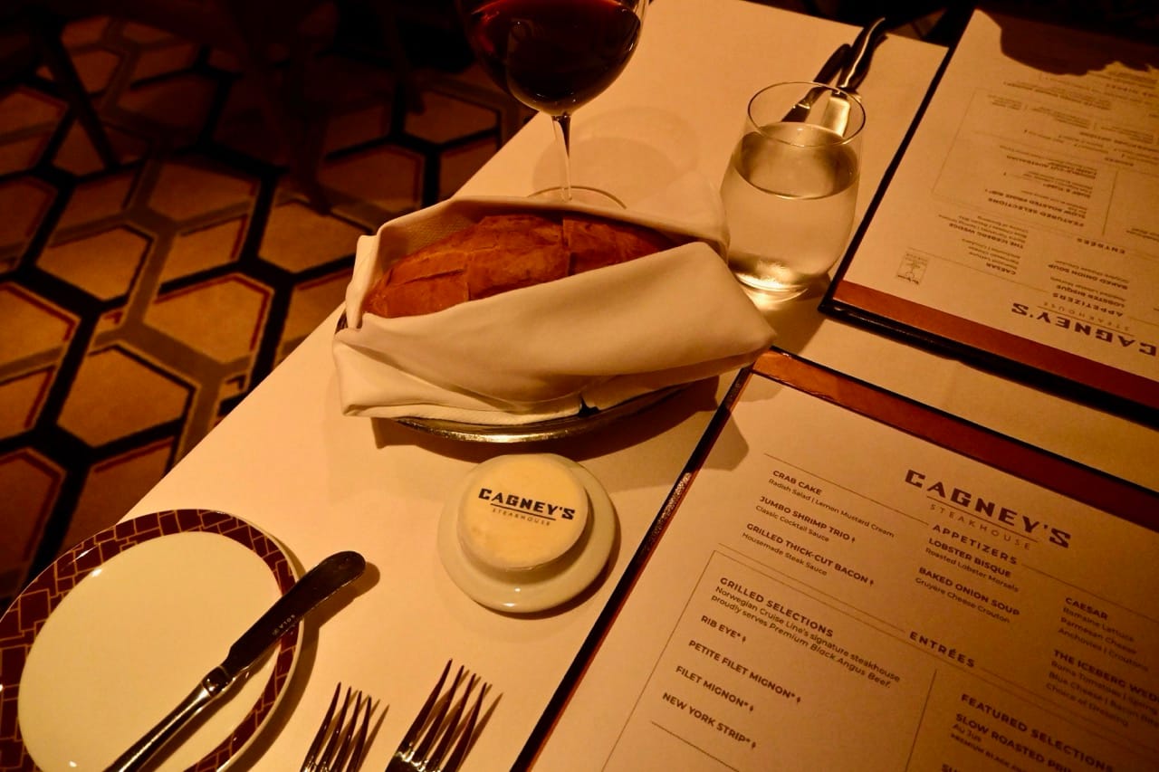 Norwegian Cruise Line Cagney Steakhouse Bread and Butter