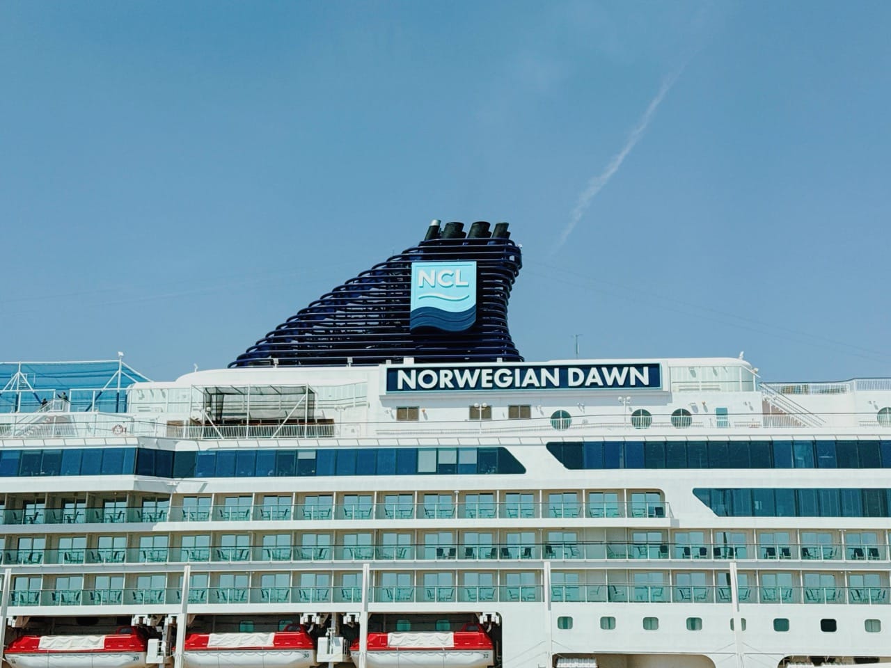 Norwegian Dawn Cruise Ship Docked in Barcelona