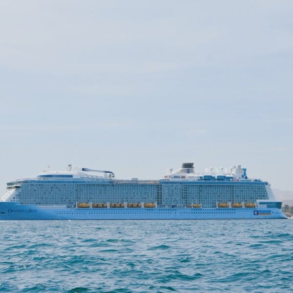 Royal Caribbean Ovation of the Seas anchored in Cabo