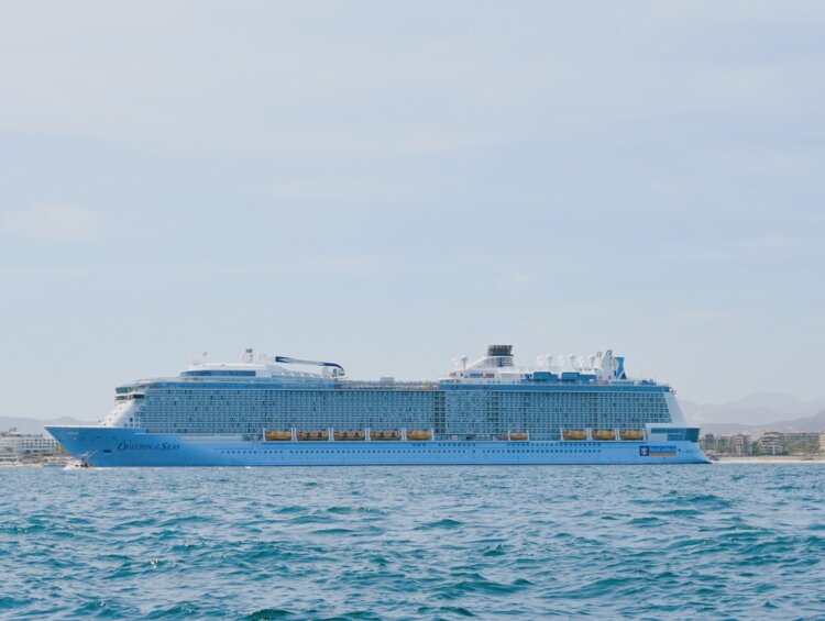 Royal Caribbean Ovation of the Seas anchored in Cabo