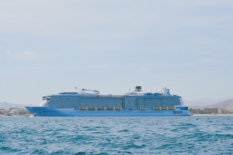 Royal Caribbean Ovation of the Seas anchored in Cabo