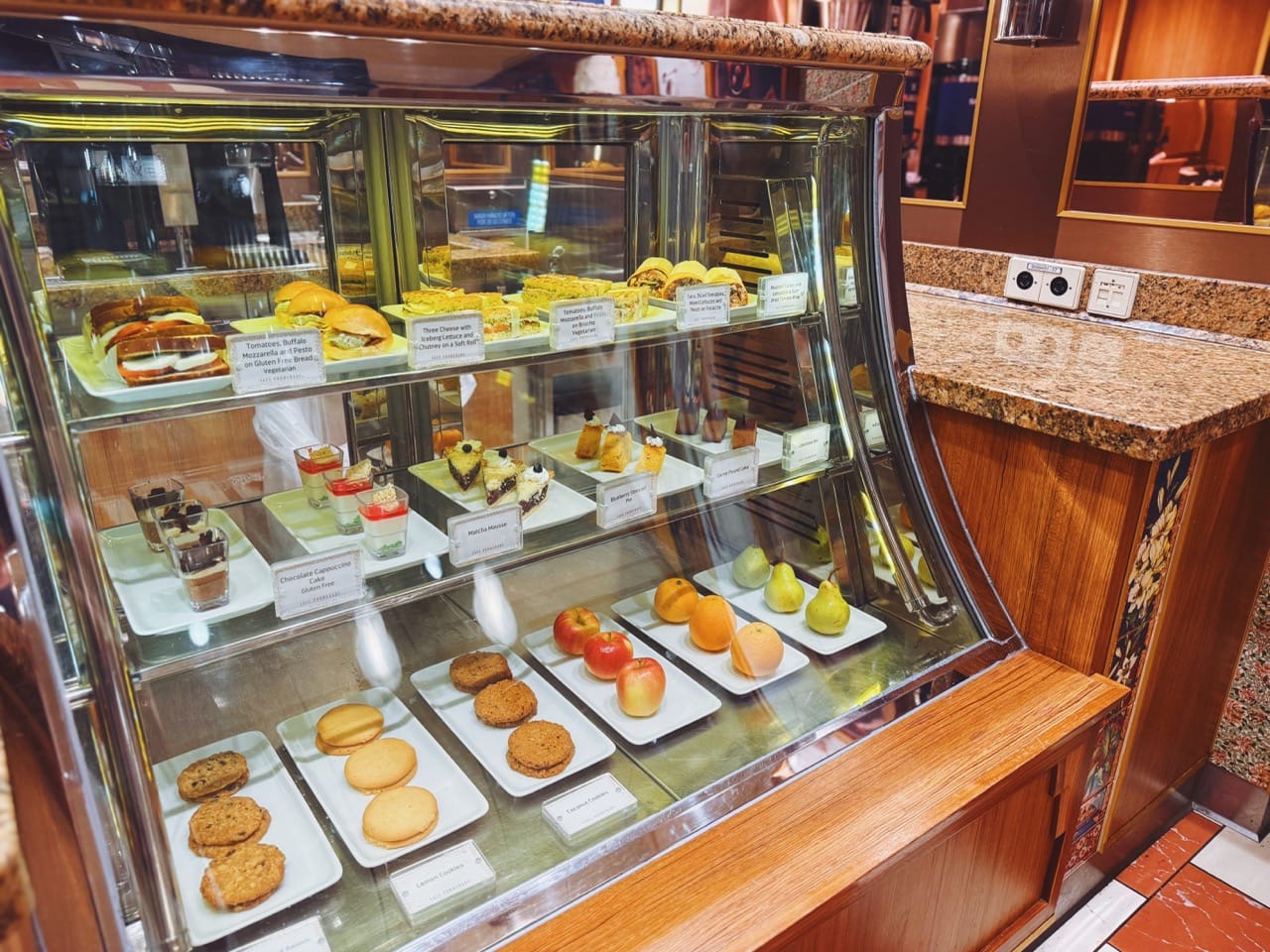 Cafe Promenade Menu Options on Royal Caribbean