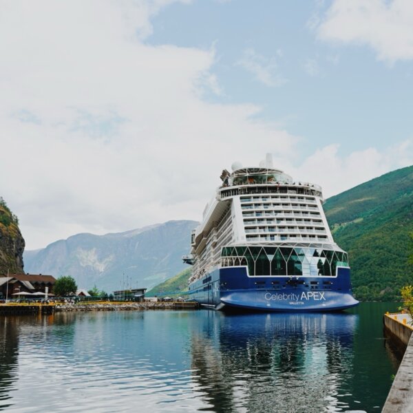 Celebrity Apex docked in Flam, Norway
