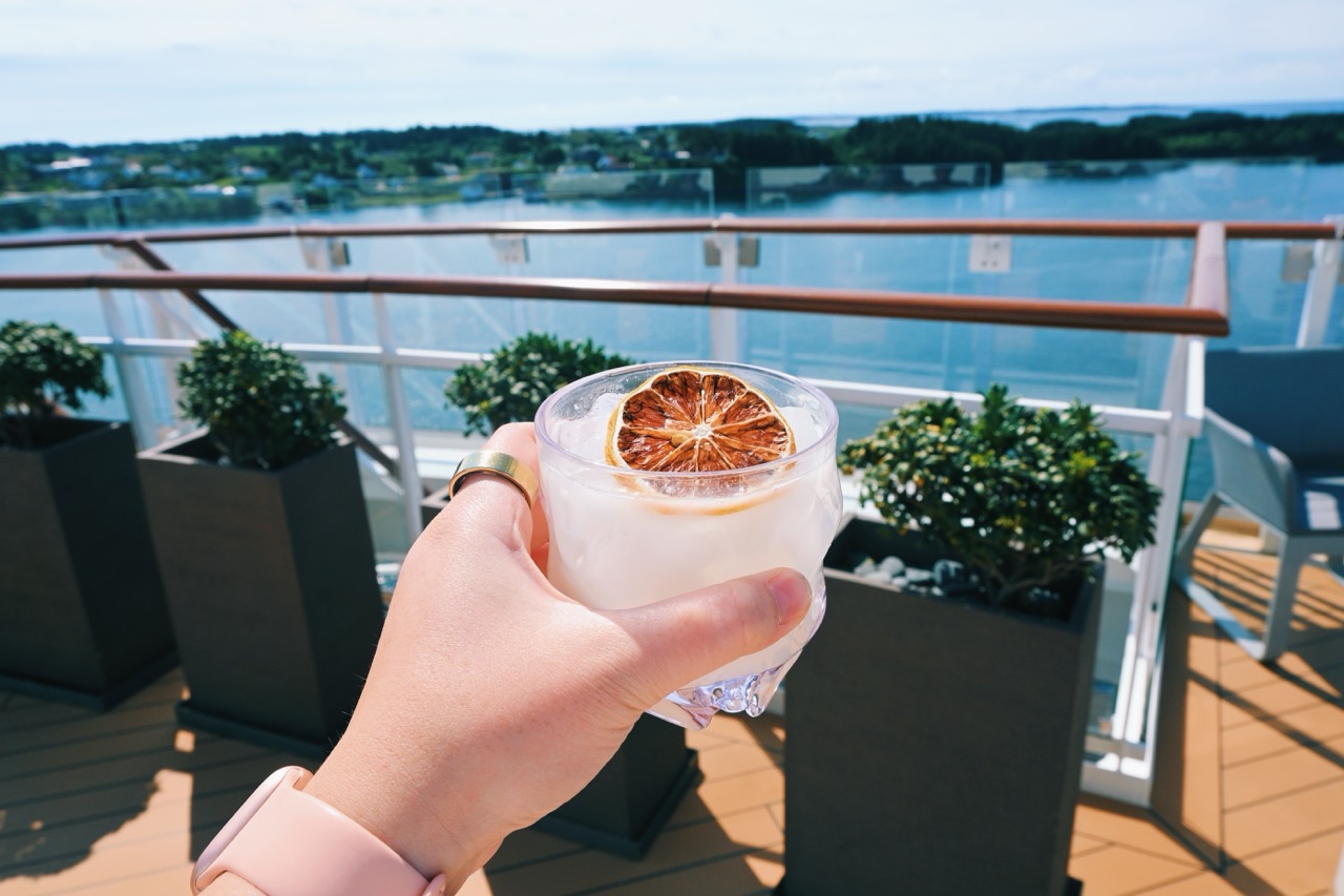 Celebrity Apex Sunset Bar Drink