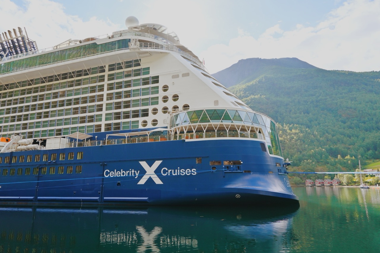 Celebrity Apex docked in Flam Norway