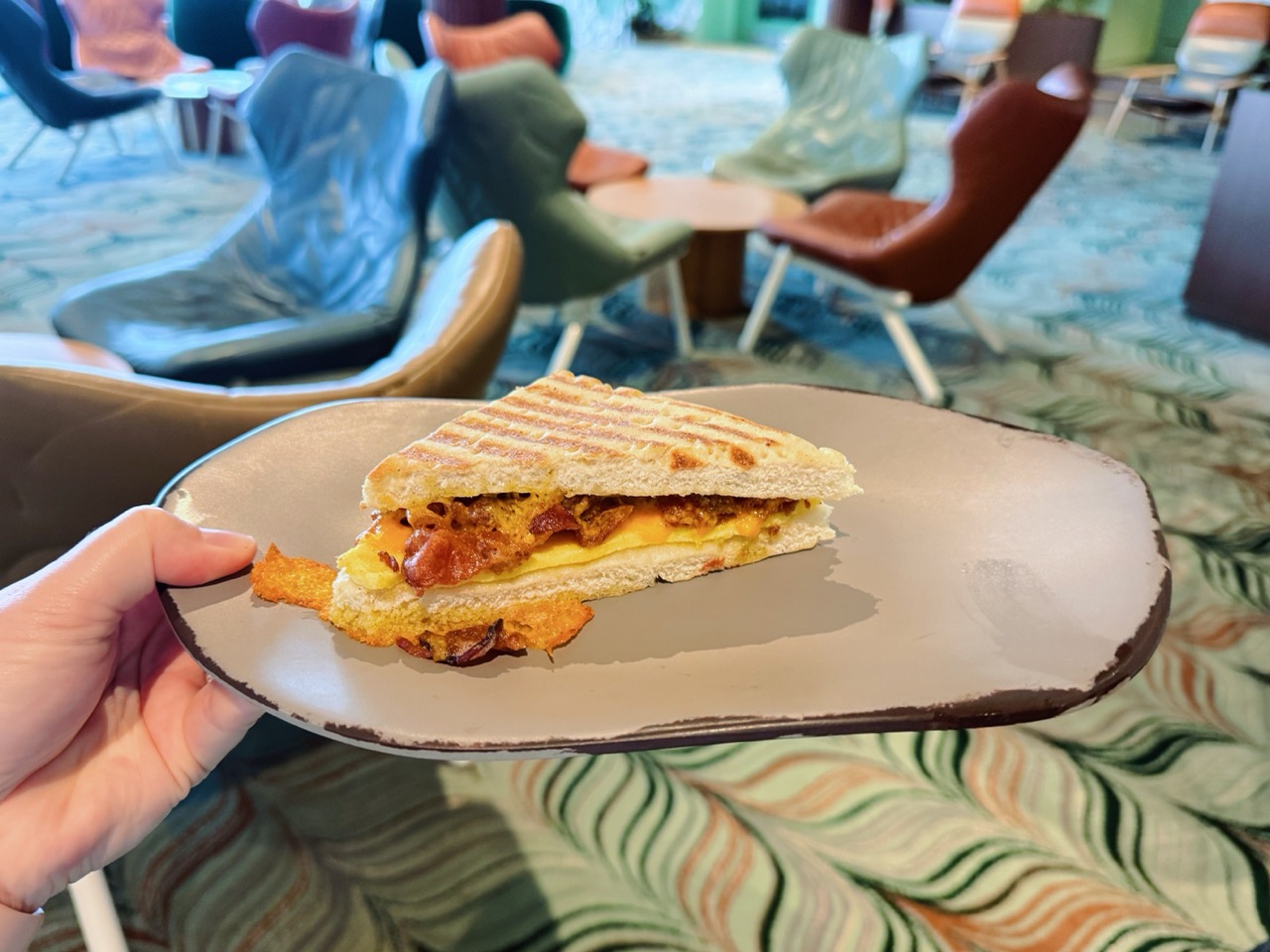 Celebrity Cruises Eden Cafe Bacon Egg Cheese Sandwich