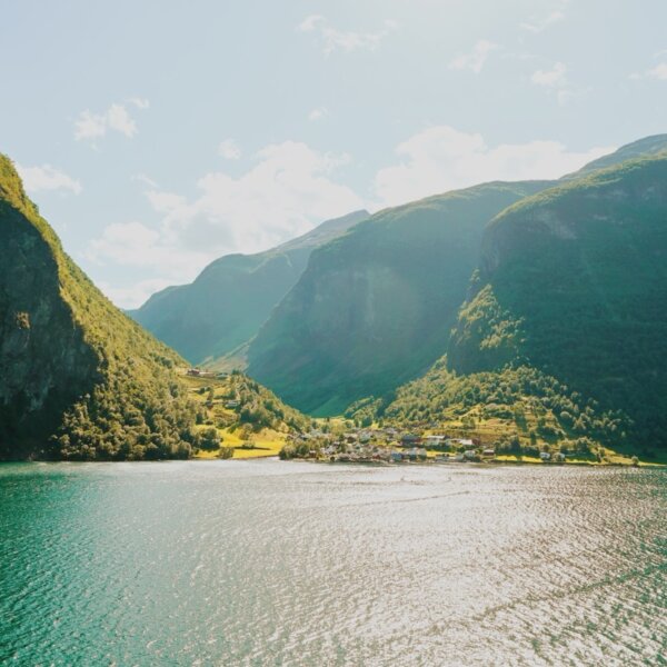 Celebrity Apex sailing through Norway Fjords