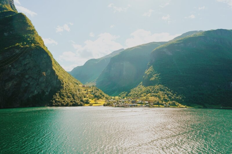 Celebrity Apex sailing through Norway Fjords