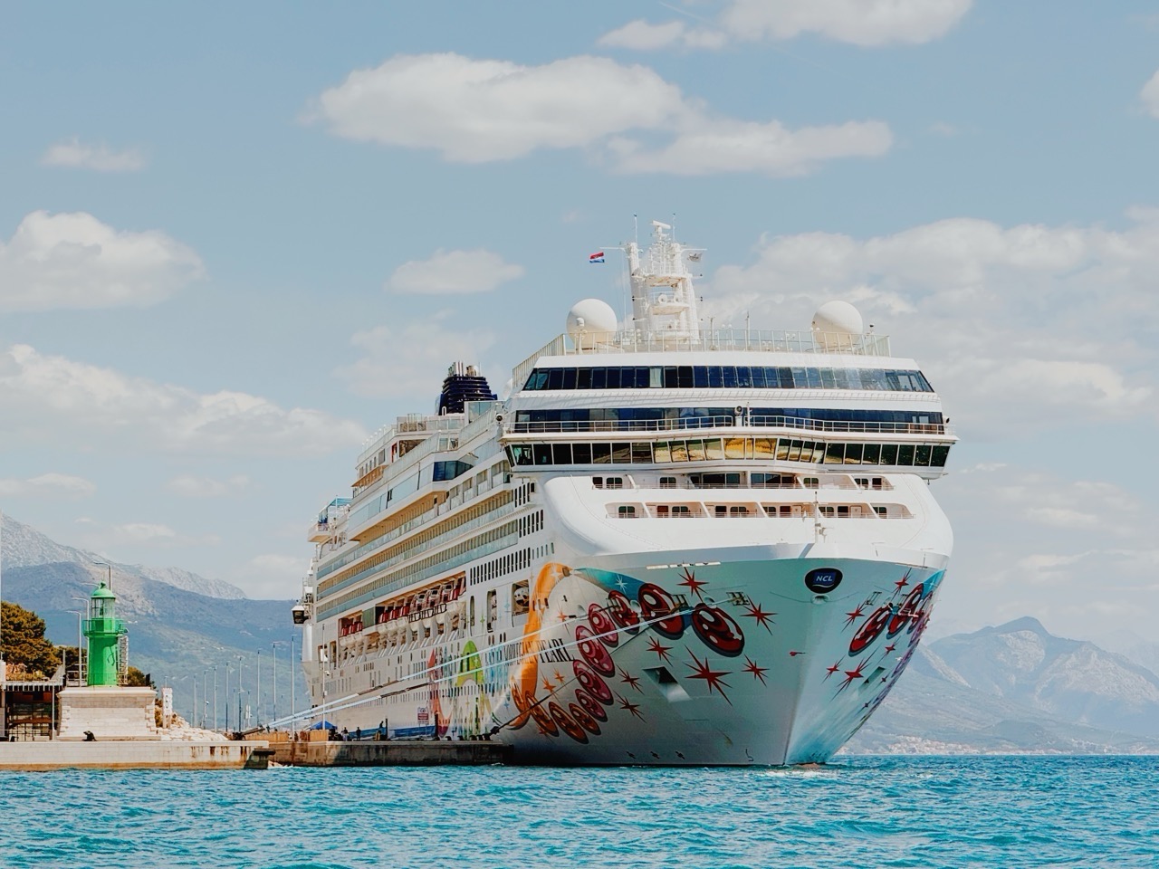 Norwegian Pearl docked in Split, Croatia