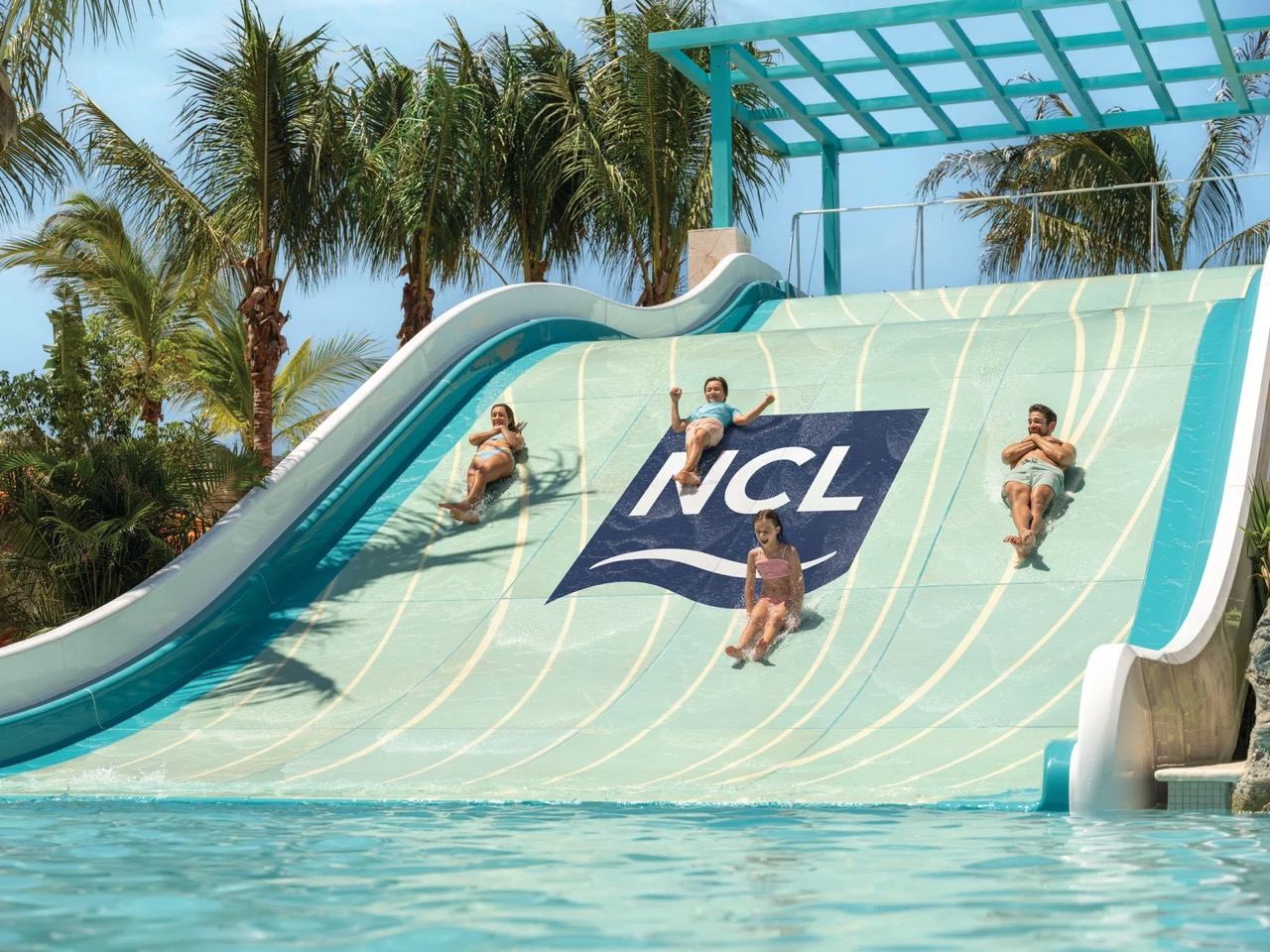 NCL Great Tides Waterpark Cliff Side Cove Family Slide