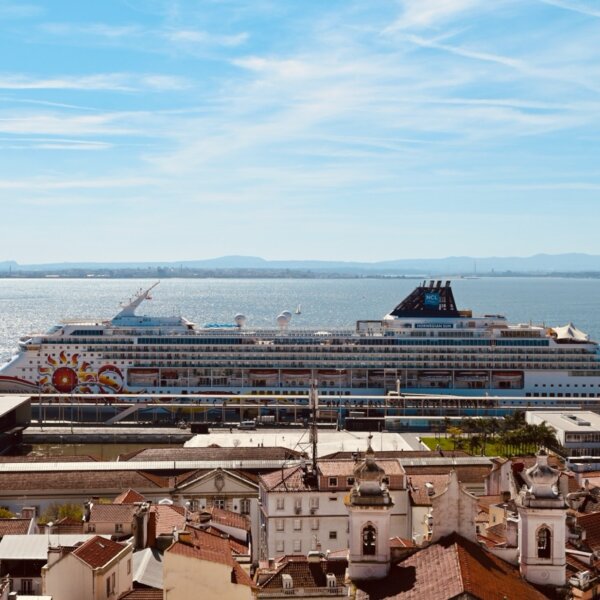 NCL Sun docked in Lisbon, Portugal