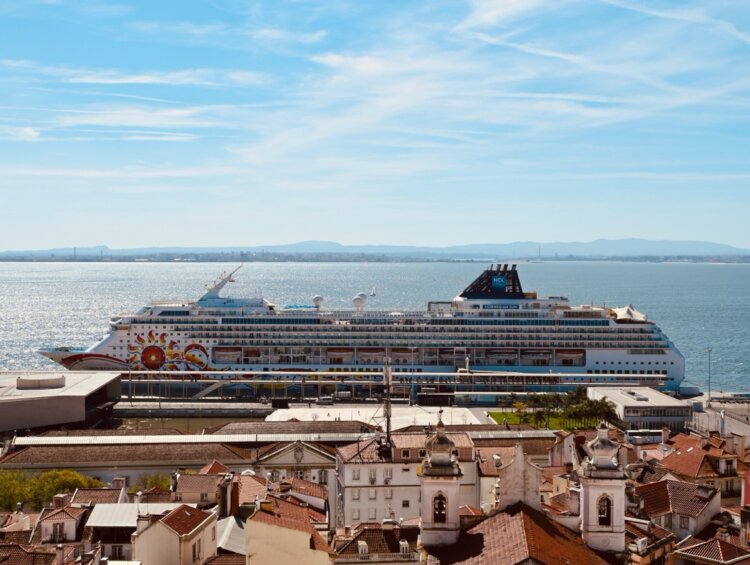 NCL Sun docked in Lisbon, Portugal