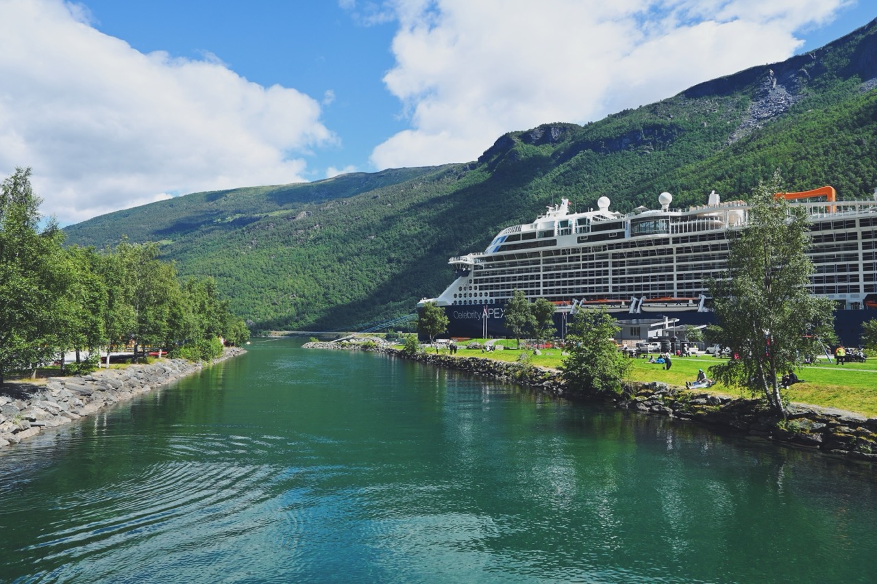 Celebrity Apex docked in Flam Norway