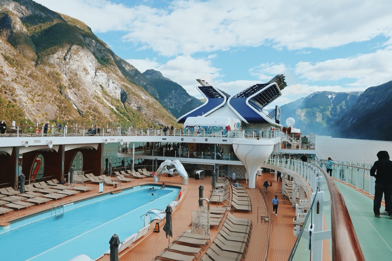 Celebrity Apex Pool Deck during Norway Cruise