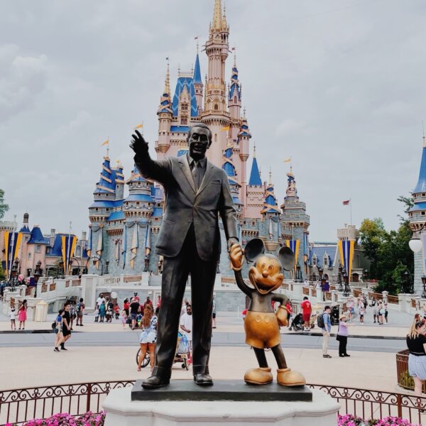 Disney World Castle and Statue of Mickey