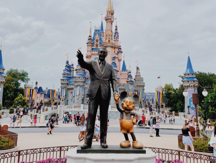 Disney World Castle and Statue of Mickey