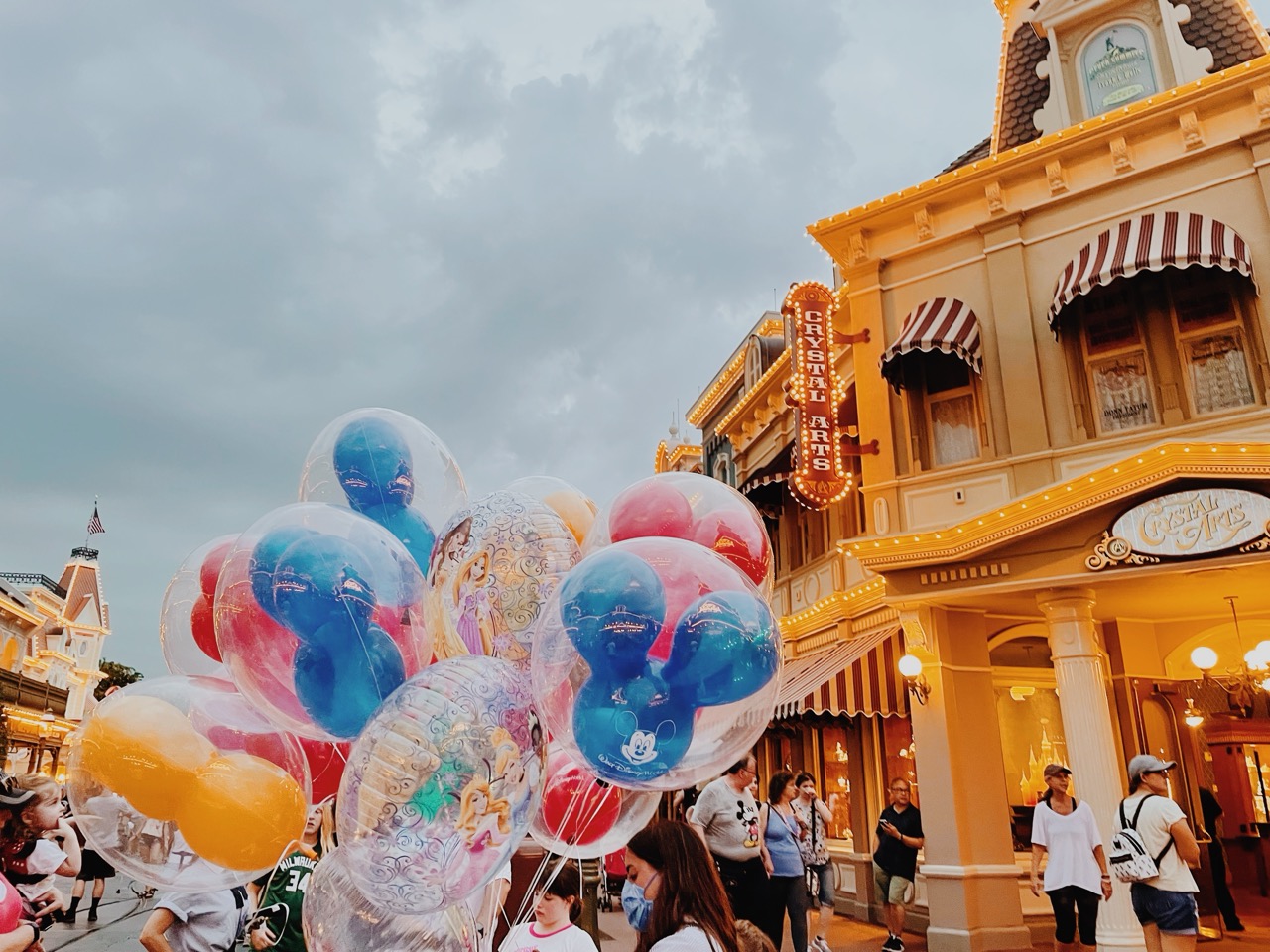 Disney World Balloons at Sunset