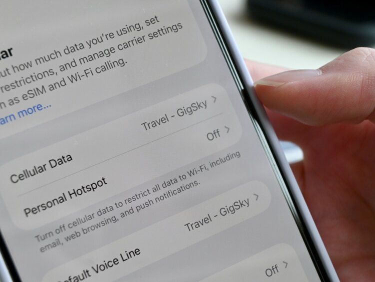 GigSky eSIM on iPhone