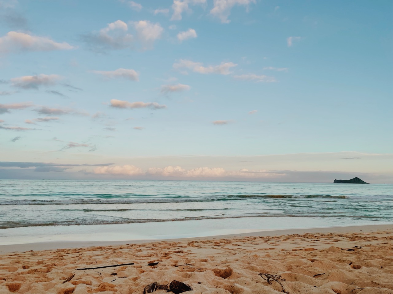 Honolulu Hawaii Beach at Sunset