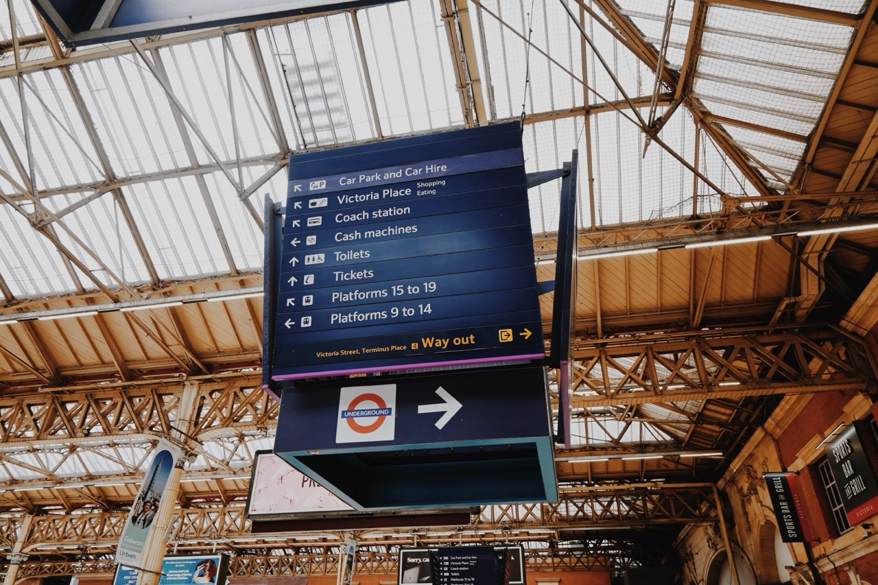 London England Train Station Sign