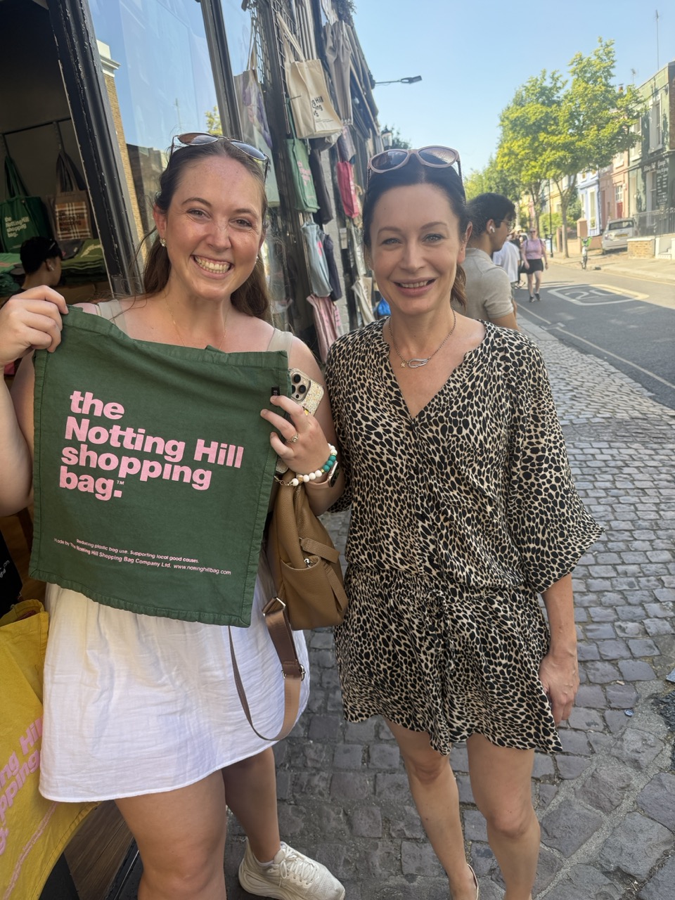 Meeting Tasha with Notting Hill Shopping Bag in London