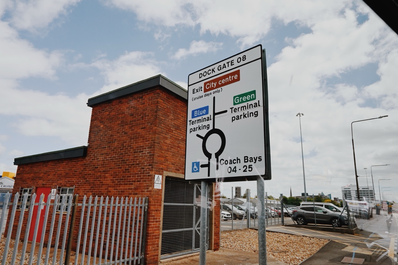 Southampton England Cruise Terminal Signs