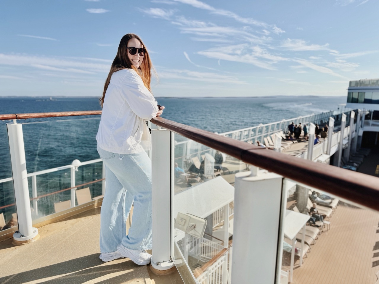 Allie Hubers wearing Canada New England Cruise Outfit