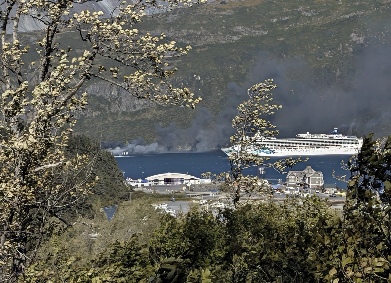 NCL Jade Wharf Fire in Whittier Alaska