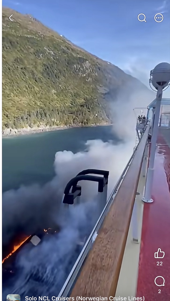 NCL Jade Wharf Fire in Whittier Alaska